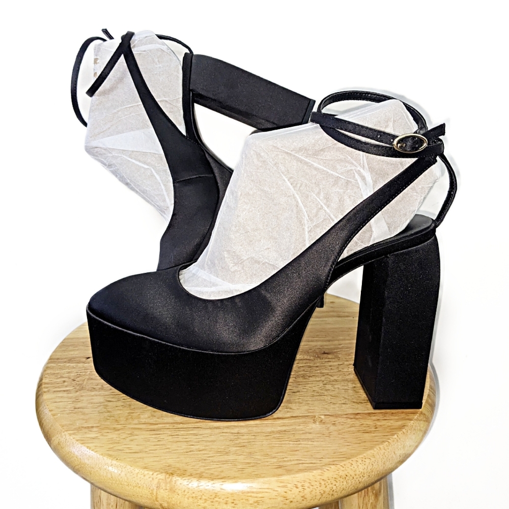 Zara High Heel Platform Slingback shoes